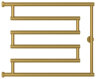 Сунержа Полотенцесушитель водяной High-Tech model "L" 500х650, матовое золото. 032-0052-5065