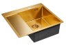 Paulmark ALSTER Мойка для кухни 59х51, правая, брашированное золото. PM825951-BGR