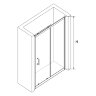 Душевая дверь в нишу 100х195 раздвижная, белый, стекло прозрачное Easy Clean RGW PA-014W 41081410-15