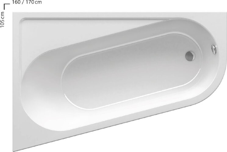 RAVAK Chrome Ванна акриловая 160x105, левая. CA51000000