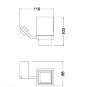 SCHEIN WATTEAU Стакан керамика к стене квадратный (123CS-R), схема
