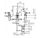 BOSSINI Liberty Смеситель для раковины с поворотным изливом на 3 отверстия, с донным клапаном, хром. Z001302.030