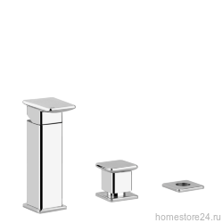 Gessi iSpa bath Смеситель на борт ванны на 3 отверстия, для наполнения через слив-перелив с переключателем и шлангом 1,5м. арт.41043. Комплектуется лейками арт.41154 или 41354