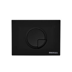 BERGES Кнопка для инсталляции NOVUM R5 Soft Touch черная. 040025