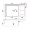 OMOIKIRI SUMI 78A-LB GB мойка для кухни ARTCERAMIC, графит. 4997101