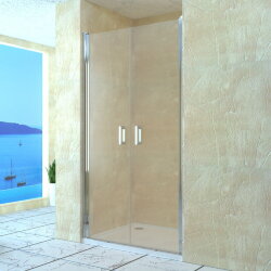 RGW LE-06 Душевая дверь в нишу 90х195 распашная, хром, стекло прозрачное Easy Clean. 06120609-11