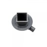 PESTAN CONFLUO STANDARD DRY 1 Black Glass Точечный душевой трап 10х10 см с сухим затвором чёрное стекло рамка хром 13000101