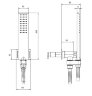 BOSSINI FLAT ONE Комплект: душевая лейка 1 тип струи, держатель с водорозеткой, шланг 1,5 м, хром. C13001C.030