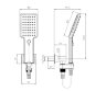 BOSSINI AGUA LIFE Комплект: душевая лейка 1 режим, держатель с водорозеткой, шланг 1,5 м, хром. C13002C.030