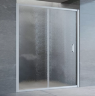 VegasGlass ZP NOVO Душевая дверь в нишу 140 см хром матовый стекло текстурированное (шиншилла)
