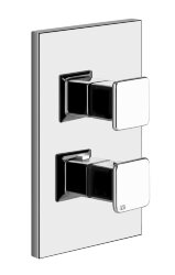 Gessi iSpa Shower Внешние части термостатического смесителя, с подключением на 3/4, фильтрами и вентелем с керамическими дисками, на 1 позицию на 1/2 арт.41122