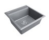 Paulmark STEPIA-500 Мойка для кухни 50х51 искусственный гранит, серый металлик. PM115051-GRM