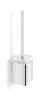 LANGBERGER 11325B Ершик для унитаза хром квадрат подвесной с крышкой (колба стекло)