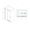 Душевая дверь в нишу 100х195 раздвижная, хром, стекло прозрачное Easy Clean RGW LE-12 34121210-11