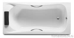 Акриловая ванна Roca BeCool 180x80 с ручками прямоугольная белая ZRU9302782
