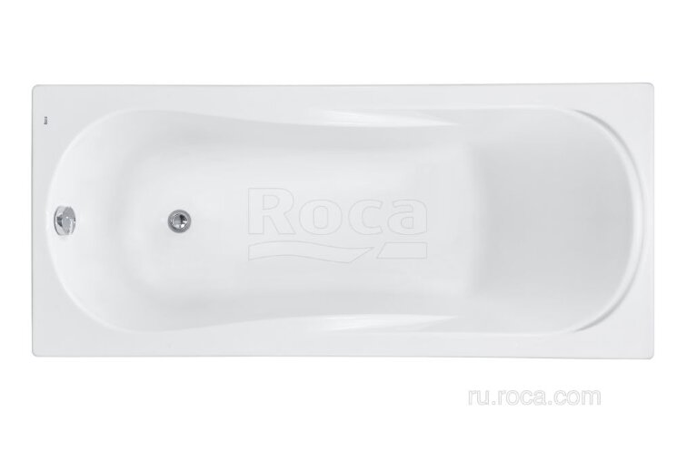 Акриловая ванна Roca Uno 170х75 с ручками прямоугольная белая ZRU9302870