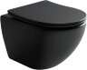 CERAMICA NOVA Комплект 4 в 1: инсталляция Envision с кнопкой смыва Flat чёрный матовый, унитаз METROPOL 49 см безободковый, сидение с микролифтом, шумоизоляция. CN4002MB_1002B_1000