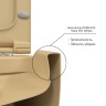 BERGES Унитаз подвесной EGO XL 54 см, сиденье дюропласт Toma Slim SO, микролифт, быстросъёмное, матовый кашемир. 083211