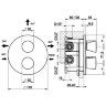 Gessi Cono Shower Термостатический смеситель, с подключением на 3/4, с фильтрами и переключателем на 3 позиции на 1/2 арт.45136