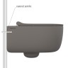 BERGES Унитаз подвесной EGO XL 54 см, сиденье дюропласт Toma Slim SO, микролифт, быстросъёмное, матовый серый. 083216