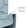 BERGES Унитаз подвесной EGO XL 54 см, сиденье дюропласт Toma Slim SO, микролифт, быстросъёмное, матовый голубой. 083229