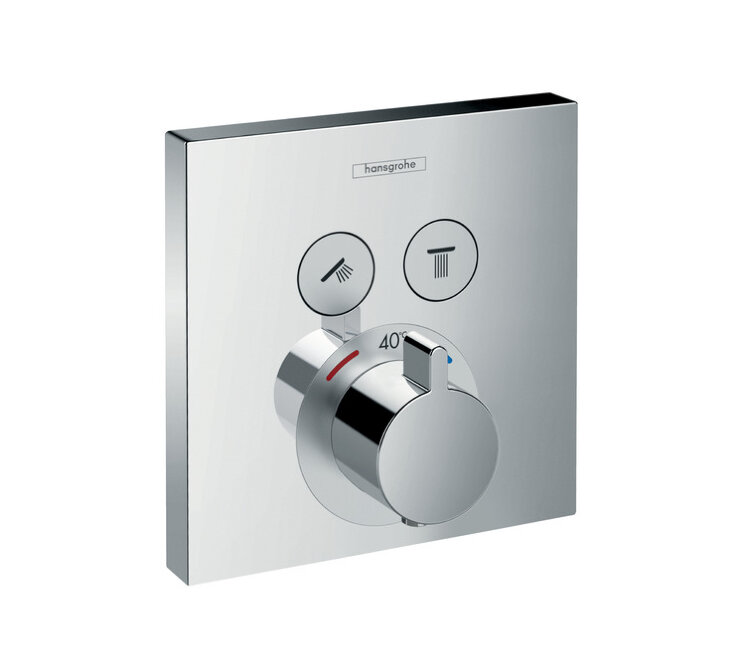 HANSGROHE Термостат ShowerSelect встраиваемый для двух потребителей, внешняя часть, хром. 15763000