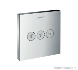 HANSGROHE ShowerSelect Запорно-переключающее устройство на 3 потребителя, внешняя часть, хром. 15764000
