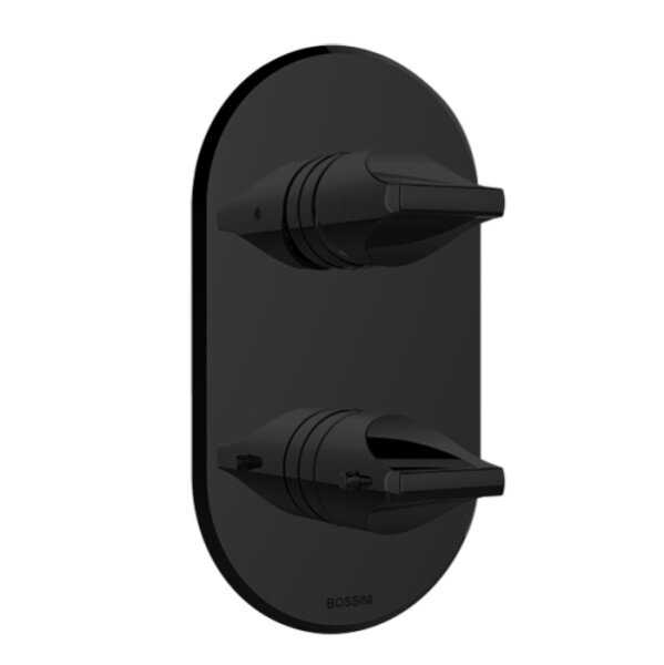 BOSSINI Apice Термостатический смеситель (2-5 потребителей) универсальный, внешняя часть, чёрный матовый. Z00500.073