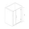 Душевая дверь в нишу 90х195 распашная, чёрный, стекло прозрачное Easy Clean RGW HO-012B 350601209-14