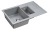 Paulmark Feste Мойка для кухни 77,5х49,5 искусственный гранит, серый металлик. PM237850-GRM