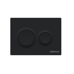 BERGES Кнопка для инсталляции NOVUM O5, черная Soft Touch. 040065