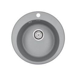 Paulmark Gelegen Мойка для кухни 48х48 искусственный гранит, серый металлик. PM404800-GRM