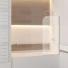 RGW SC-09 Шторка на ванну 80х150 распашная, хром, стекло прозрачное Easy Clean. 06110908-11