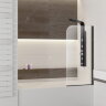 RGW SC-09B Шторка на ванну 70х150 распашная, чёрный, стекло прозрачное Easy Clean. 06110907-14