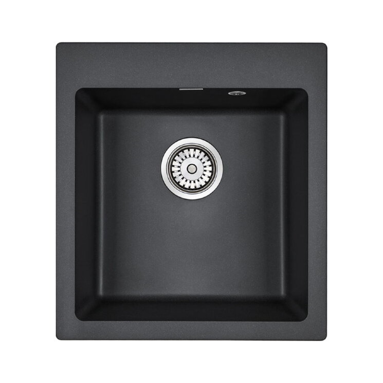 Paulmark ZEMAR Мойка для кухни 46х51 искусственный гранит, чёрный. PM104651-BL