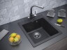 Paulmark ZEMAR Мойка для кухни 46х51 искусственный гранит, чёрный. PM104651-BL