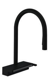 HANSGROHE Aquno Select M81 Смеситель для кухни 170, с вытяжным душем, 3jet, sBox, матовый черный. 73831670