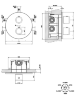 GESSI Goccia Внешние части термостатического смесителя 3 позиции арт.33846. Схема