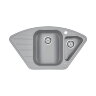 Paulmark Wiese Мойка для кухни 89х49 искусственный гранит, серый металлик. PM529050-GRM