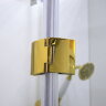 RGW VI-81 Душевой уголок 100x100 пятиугольный, белый-золото, стекло прозрачное Easy Clean. 02048100-18