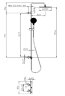 BOSSINI Apice Душевая стойка с термостатом, верхний душ 28 см, ручной душ 14 см, хром. L10505.073