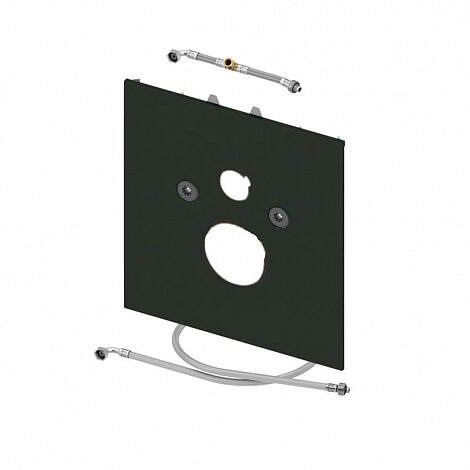 TECE Стеклянная панель TECElux для установки унитазов-биде (Duravit и т. п.), нижняя, стекло чёрное. 9650107