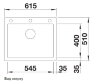 BLANCO PLEON 6 Мойка для кухни 61,5х51 SILGRANIT® PuraDur®, стиль "бетон". 525306