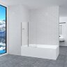 Шторка на ванну 100х140 распашная, хром, стекло прозрачное Easy Clean RGW SC-11 03111110-11