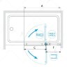 Шторка на ванну 100х150 распашная, хром, стекло прозрачное Easy Clean RGW SC-12 03111210-11