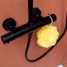 Paffoni BIRILLO FIX Душевая стойка верхний душ 22,5 см, смеситель термостат без излива, чёрный матовый. ZCOL684LIQNO
