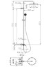BOSSINI ELIOS Душевая стойка, верхний душ 25 см, с термостатом и изливом для ванны, хром. L10401.1.030