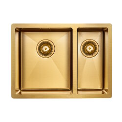Paulmark ANNEX Мойка для кухни 59х44, левая, брашированное золото. PM545944-BGL
