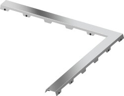 TECE Декоративная панель TECEdrainline "steel II" нержавеющая сталь, глянец, для углового душевого канала 90°, 1000х1000. 611082