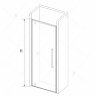 Душевая дверь в нишу 80х200 распашная, чёрный, стекло прозрачное Easy Clean RGW SV-02B 06320208-14